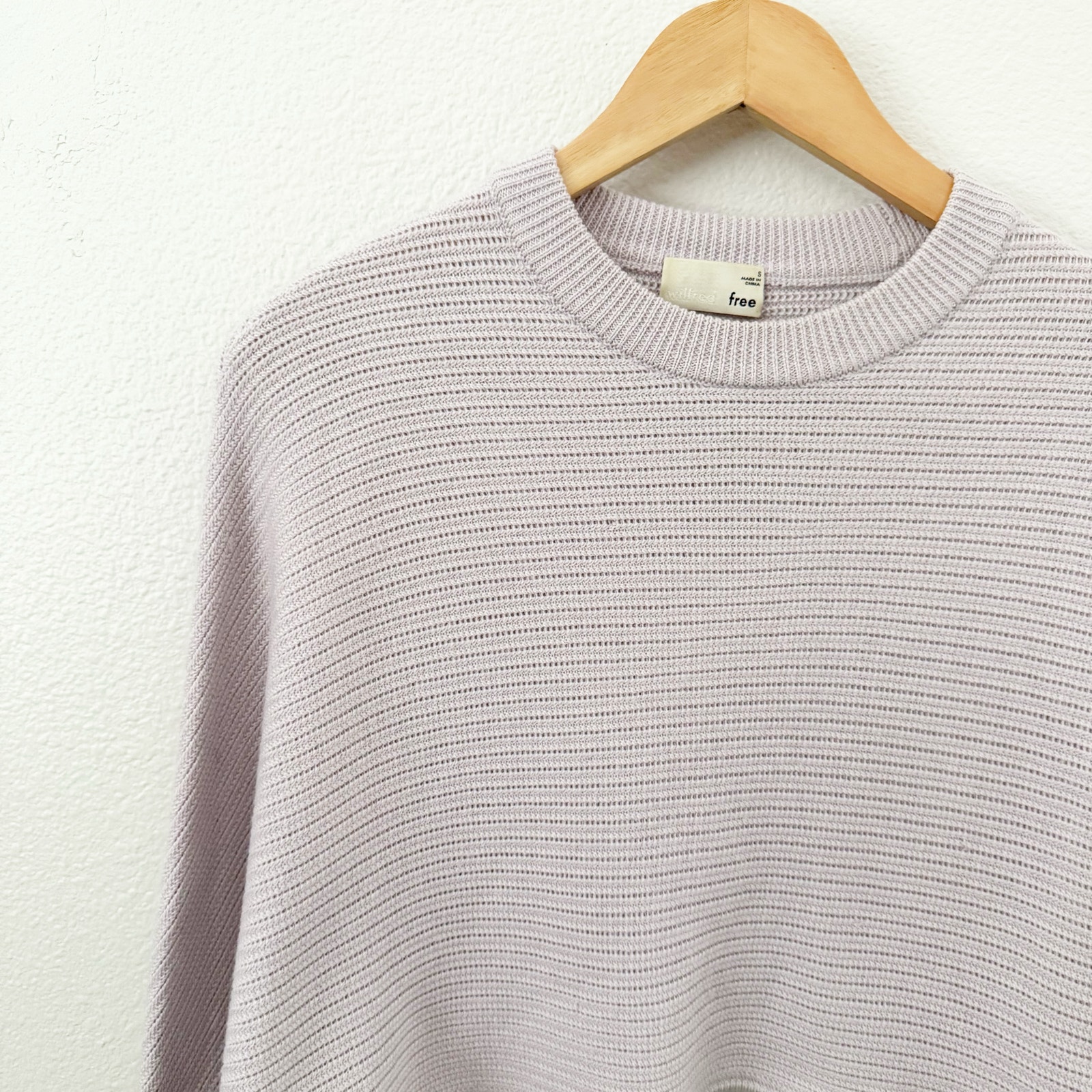 Wilfred Free X Aritzia | Lolan Sweater Cropped 100% Merino Wool Lavender | Small — image 3 of 8